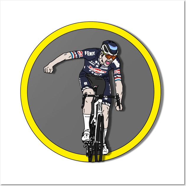 Mathieu van der Poel Champion Ronde van Vlaanderen (With Circle version) Wall Art by p3p3ncil